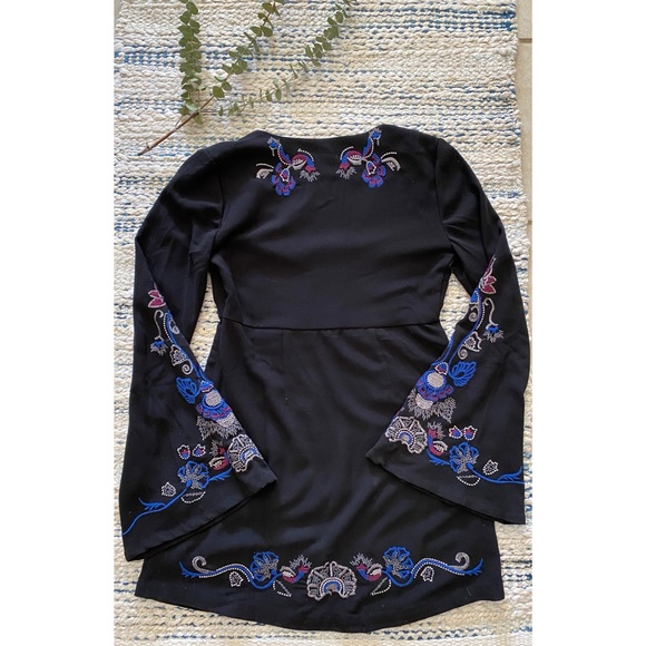 Free People Folk Dress Black - Picture 4 of 8